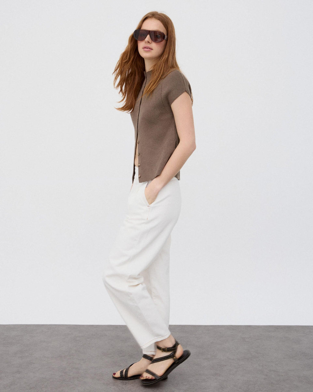 Jeans Pieza Delantera Blanco