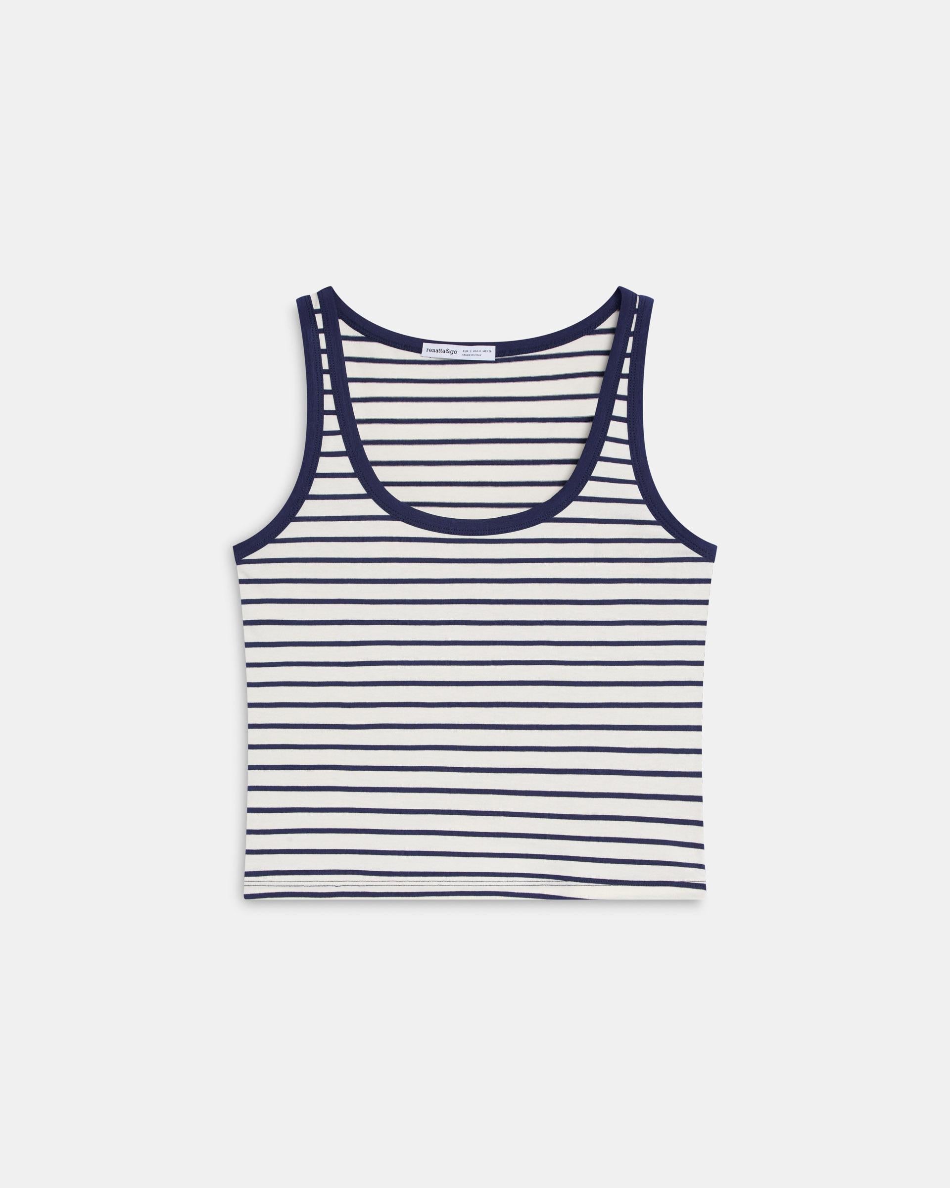 Camiseta Tirantes Rayas Azul Marino