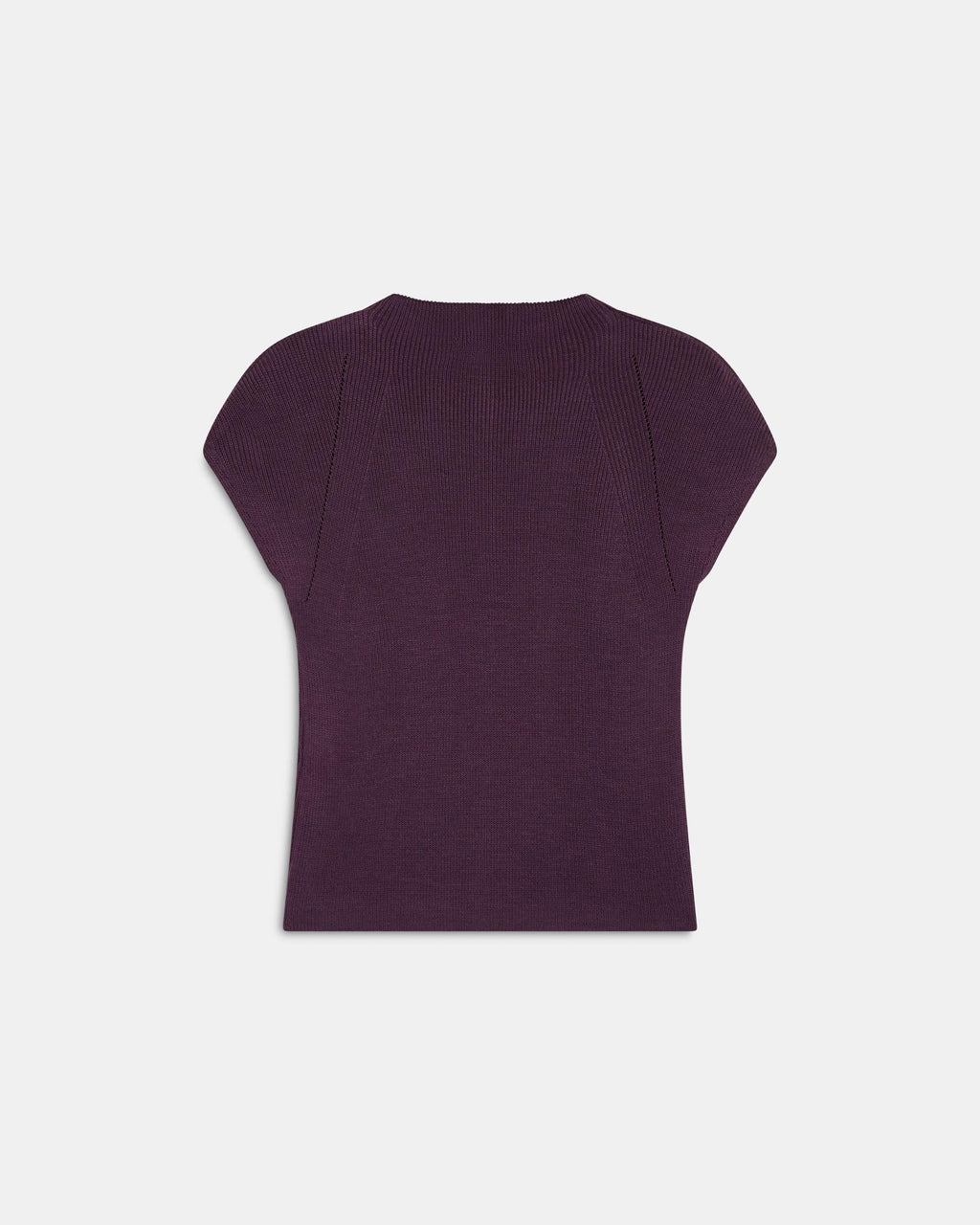 Top Botones Cuello Alto Morado