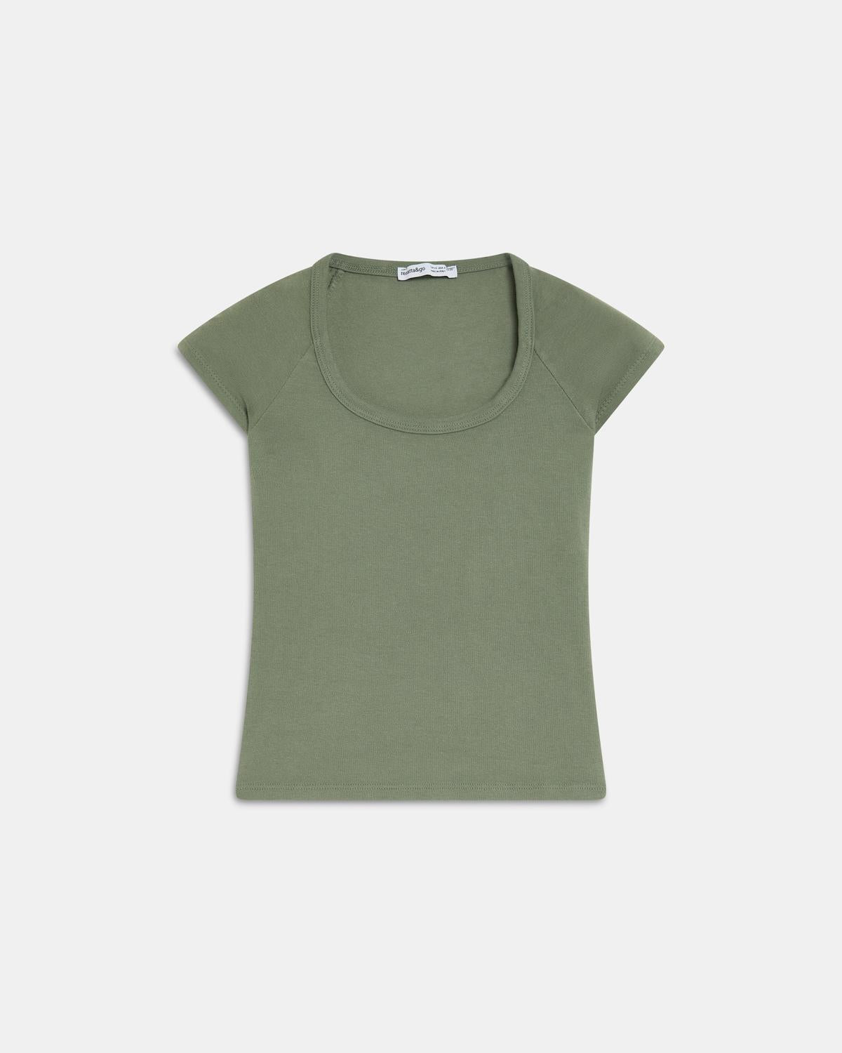 Camiseta Escote Redondo Verde