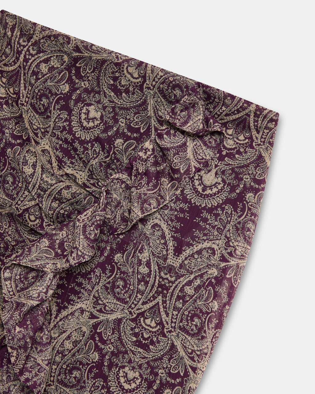 Minifalda Volante Estampado Morado