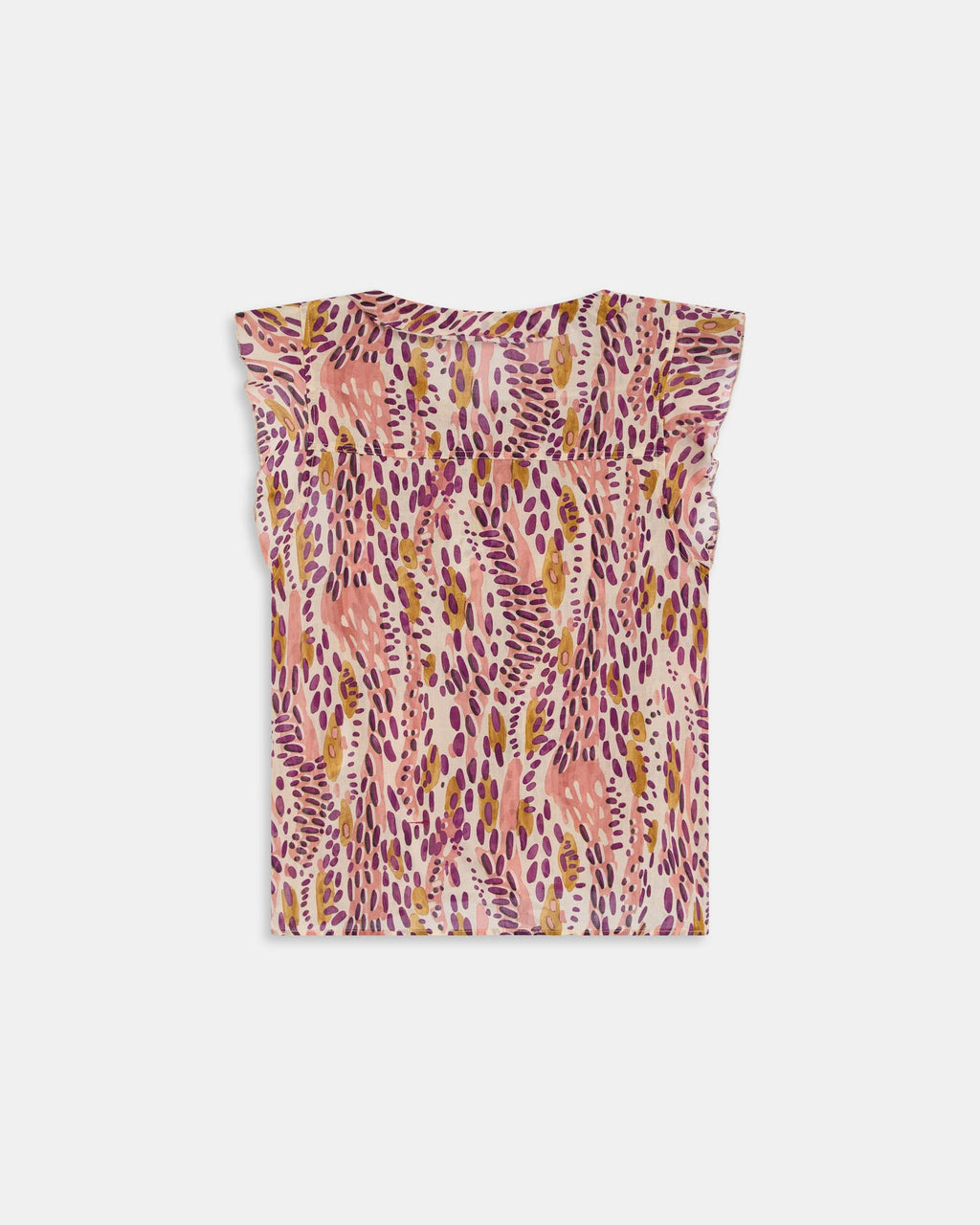 Blusa Sin Mangas Estampado Manchas Rosa