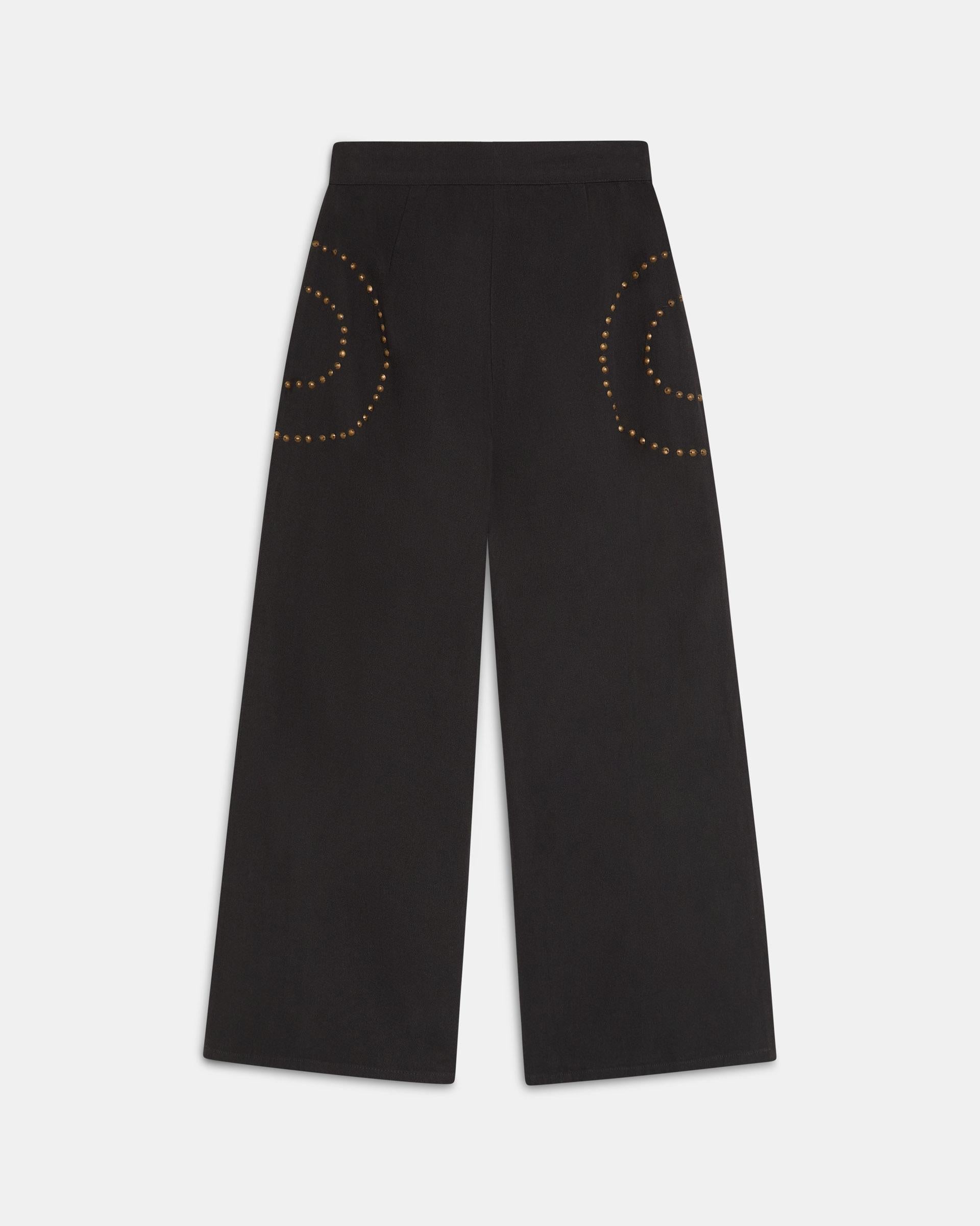Pantalón Tachuelas Espirales Antracita