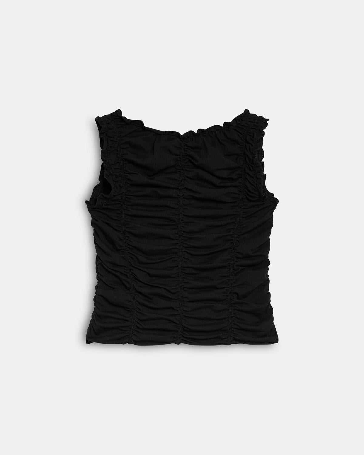 Camiseta Tirantes Gomas Negro