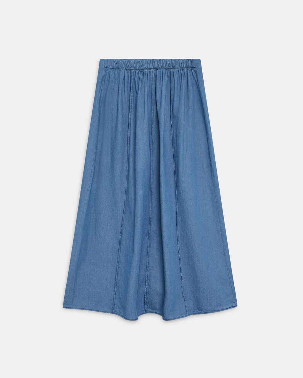 Falda Costuras Tipo Denim Azul Jeans