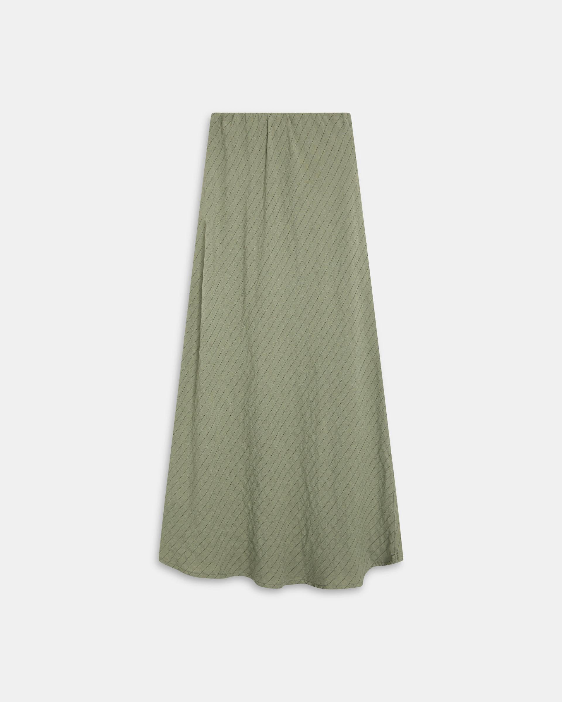 Falda Fluida Rayas Verde