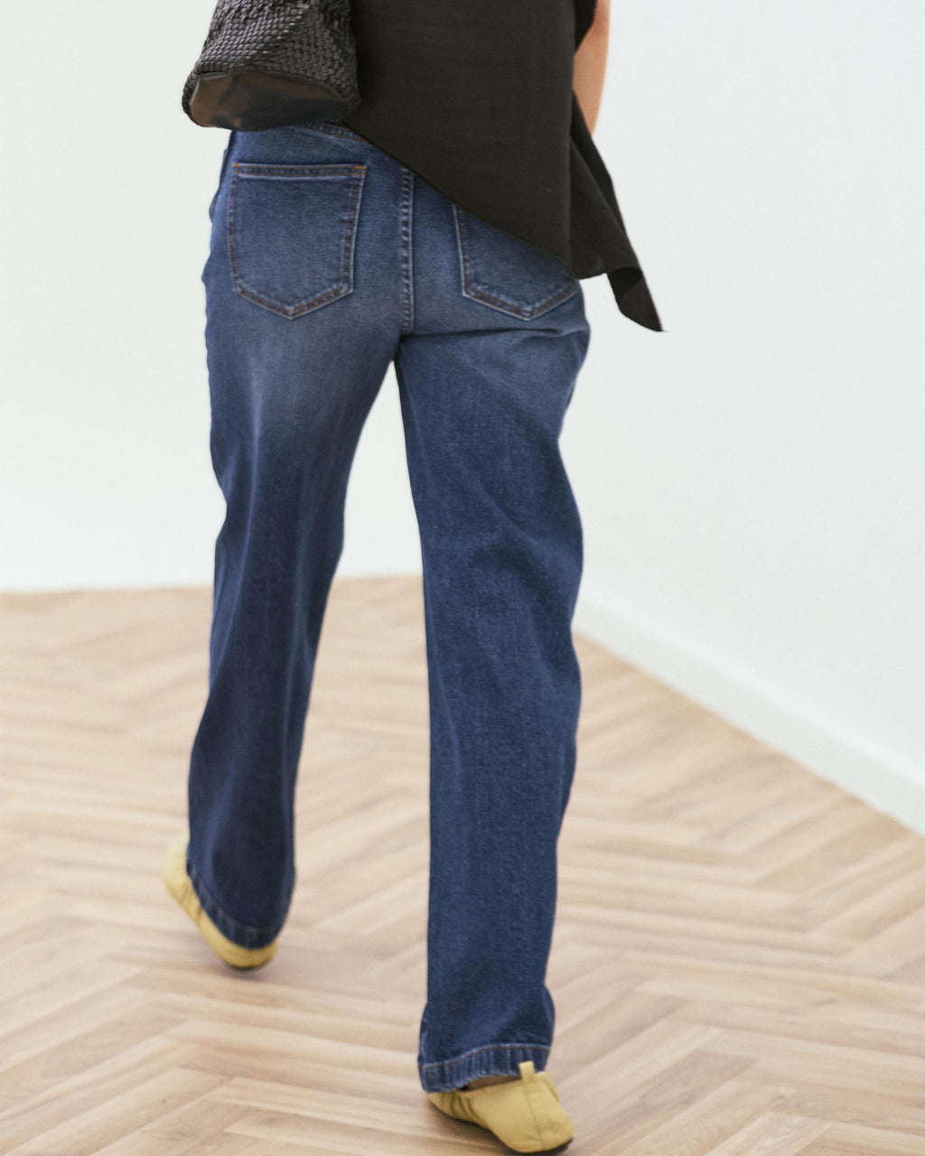 Jeans Botones Cinturilla Cremallera Lateral Azul