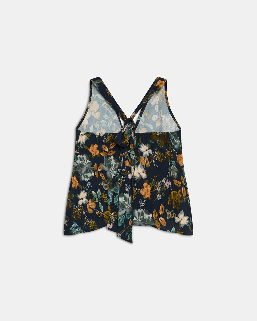 Top Picos Estampado Floral Azul Marino