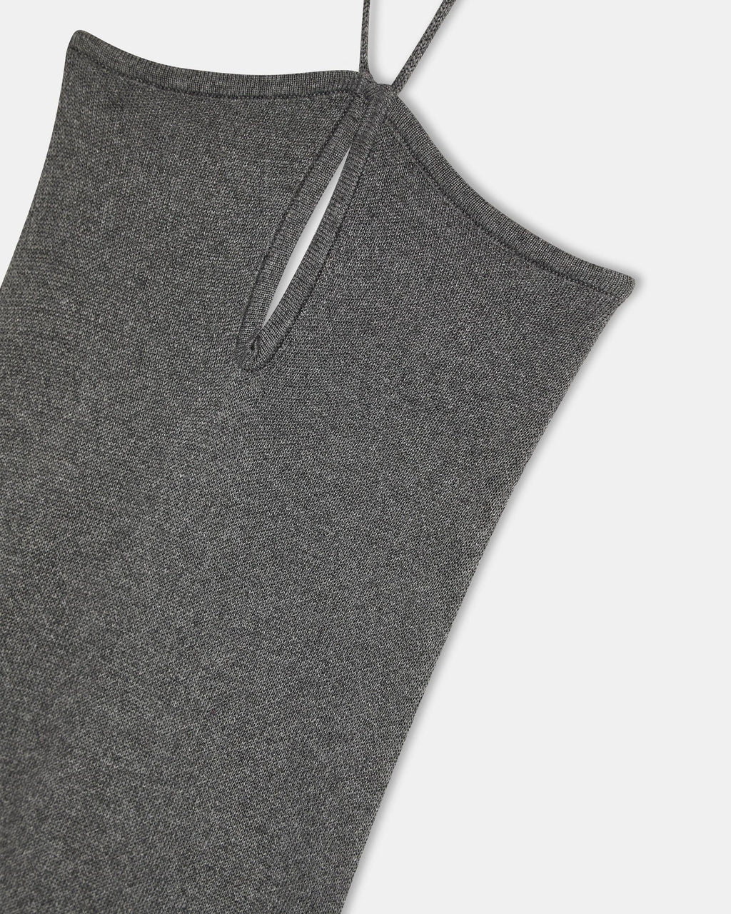 Vestido Halter Punto Gris