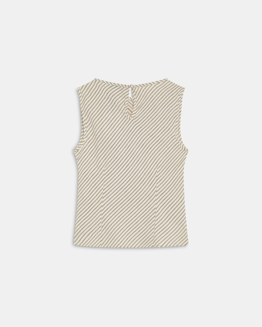 Top Estampado Rayas Diagonales Blanco