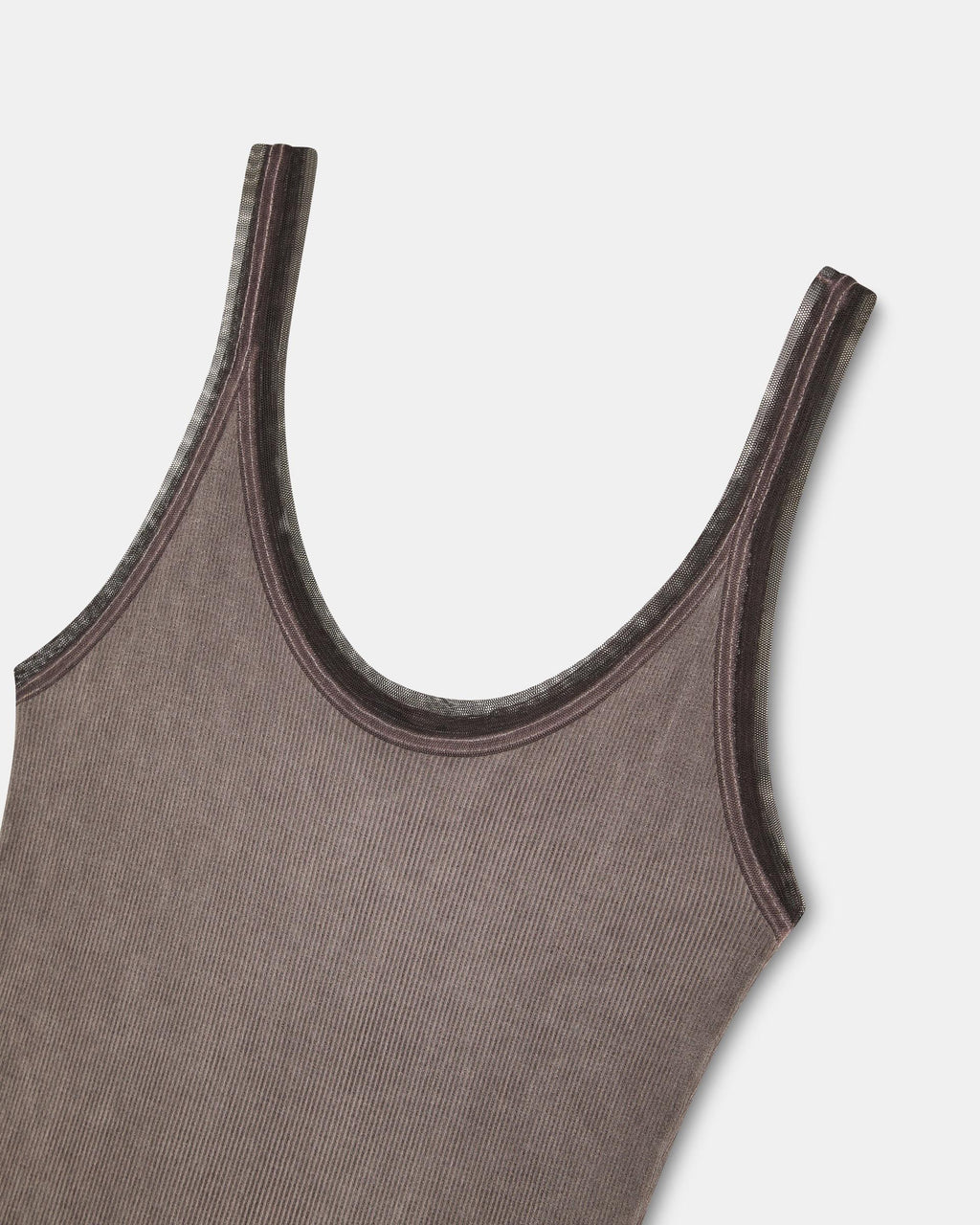 Camiseta Tirantes Tul Marrón