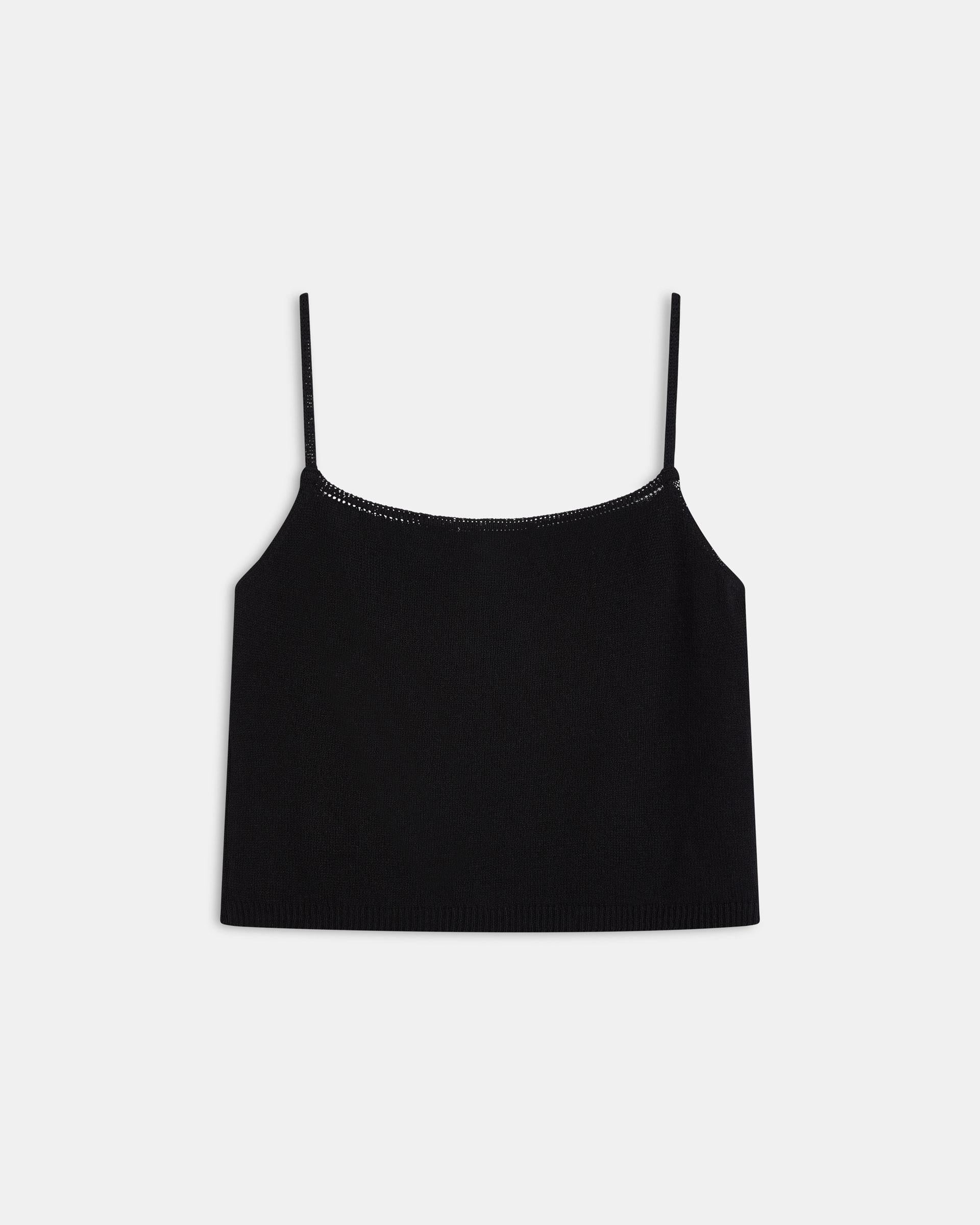 Top Punto Botones Negro