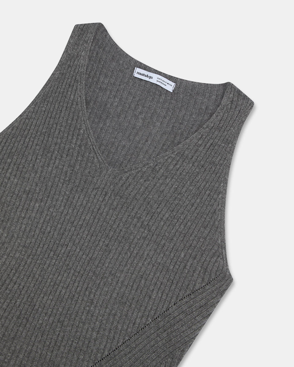 Top Punto Contrastes Bajo Gris