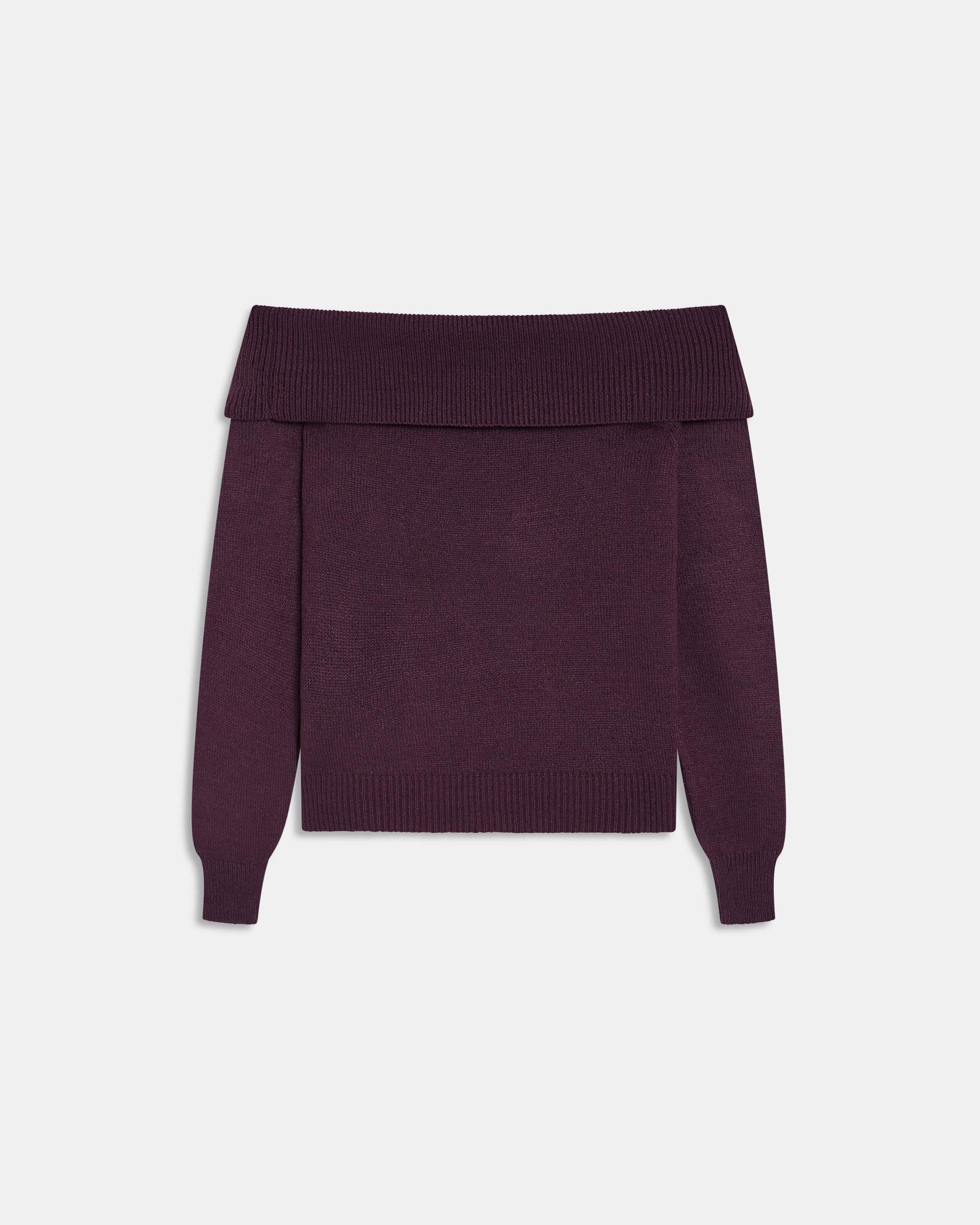 Jersey Hombros Descubiertos Morado