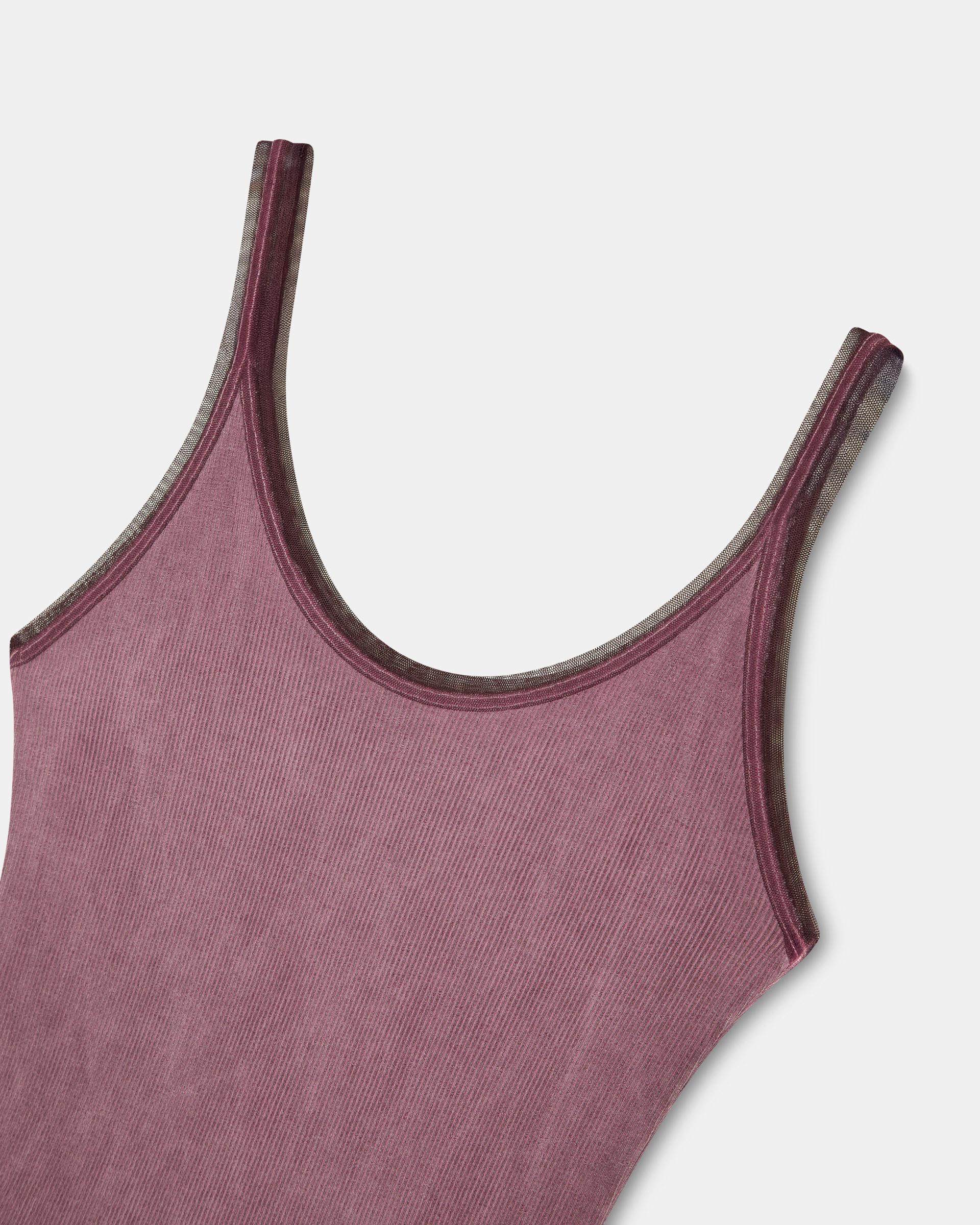 Camiseta Tirantes Tul Granate
