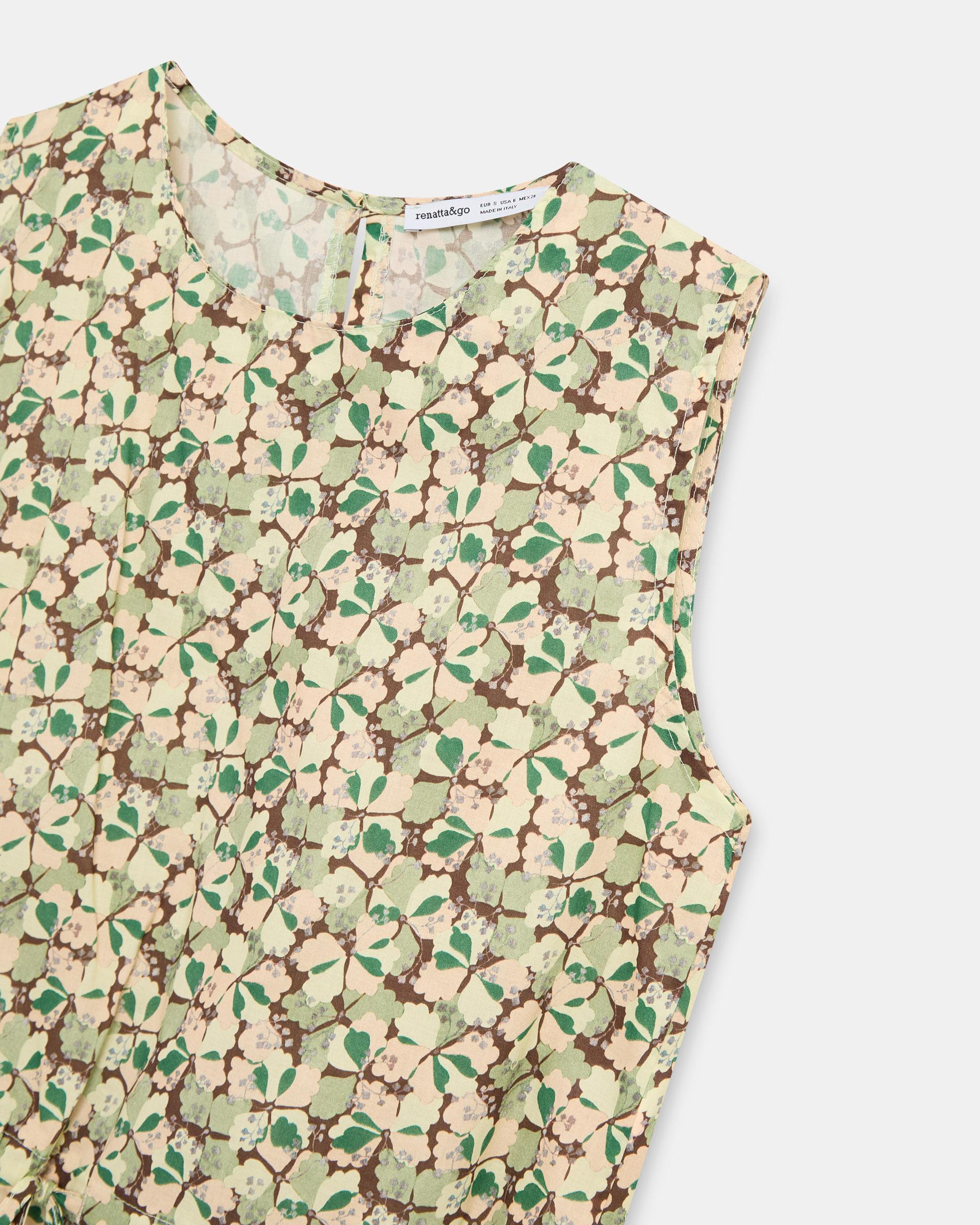 Top Fruncido Bajo Verde