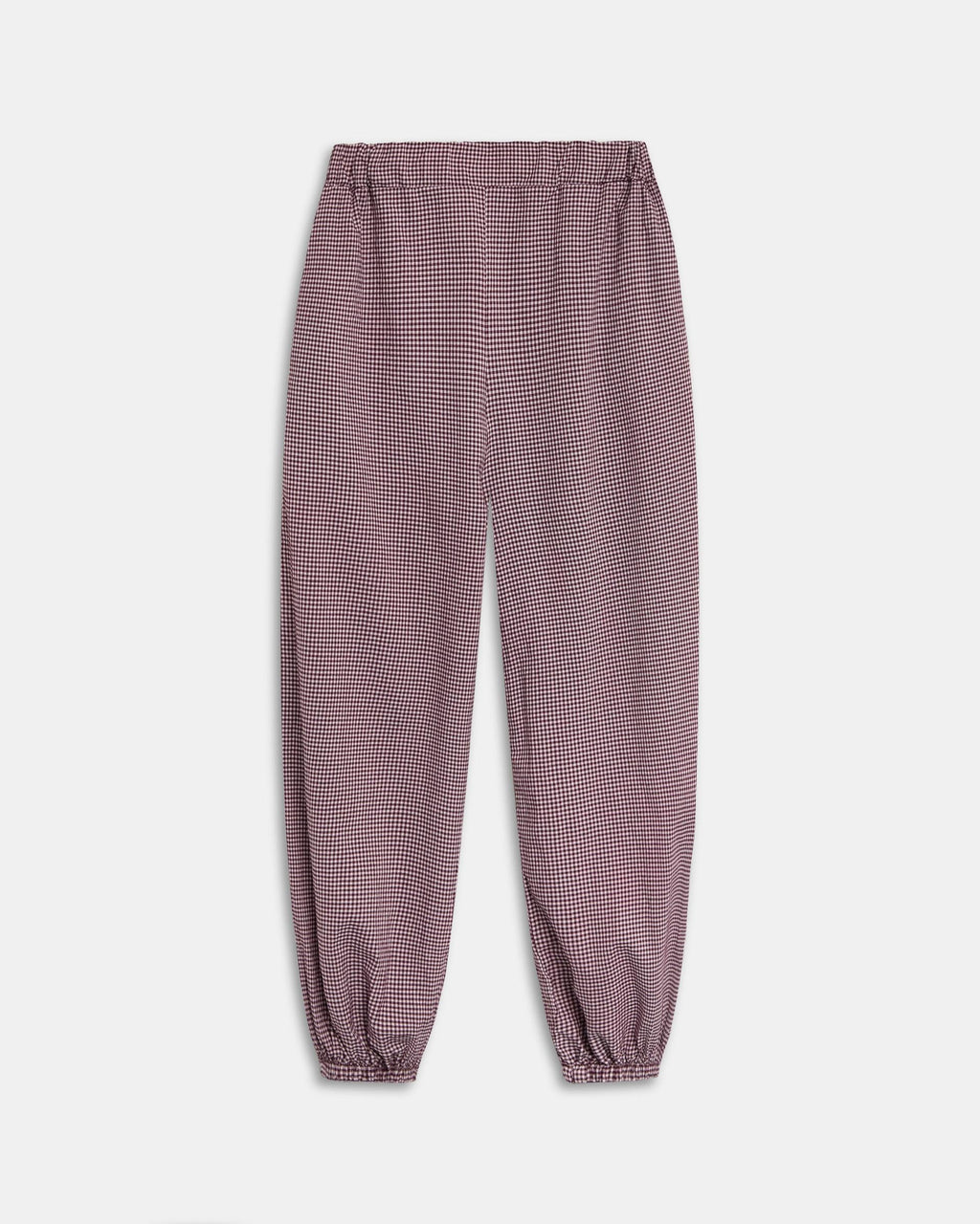 Pantalón Bombacho Cuadros Vichy Granate