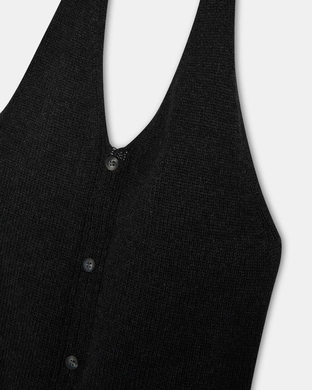 Top Punto Halter Botones Antracita