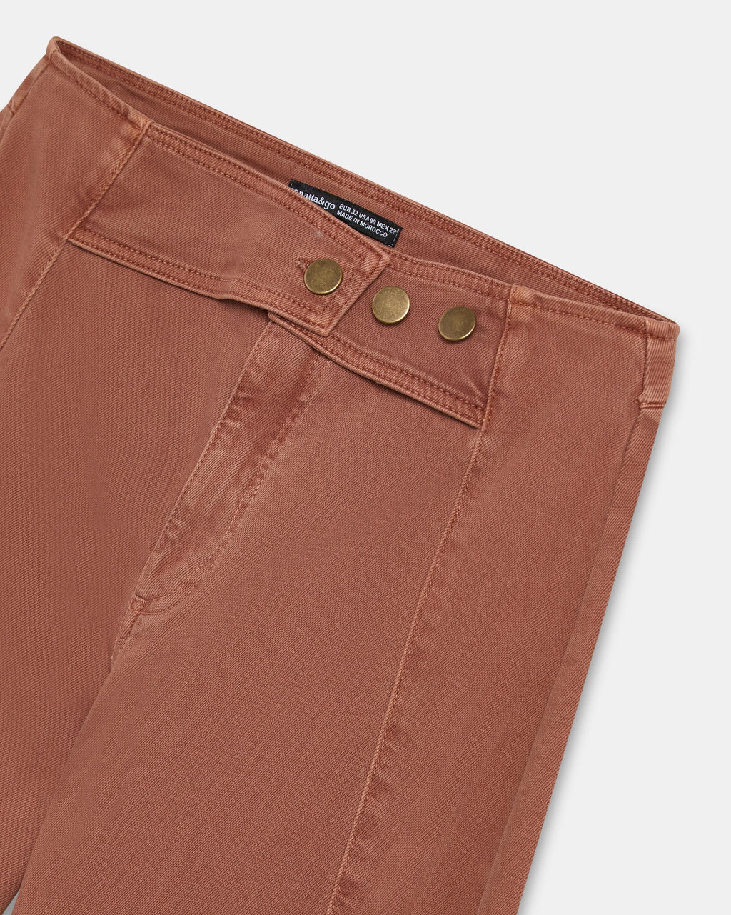 Jeans Cinturilla Pieza Botones Cobre