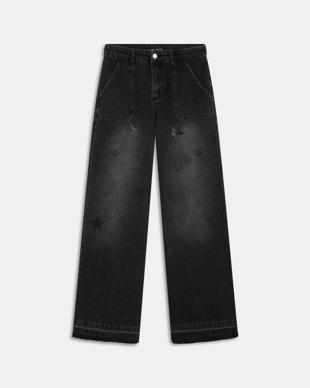 Jeans Worker Estrellas Brillos Antracita