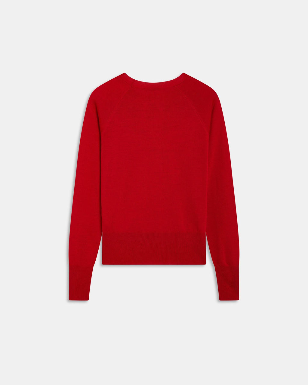 Jersey Cuello Redondo Punto Fino Rojo