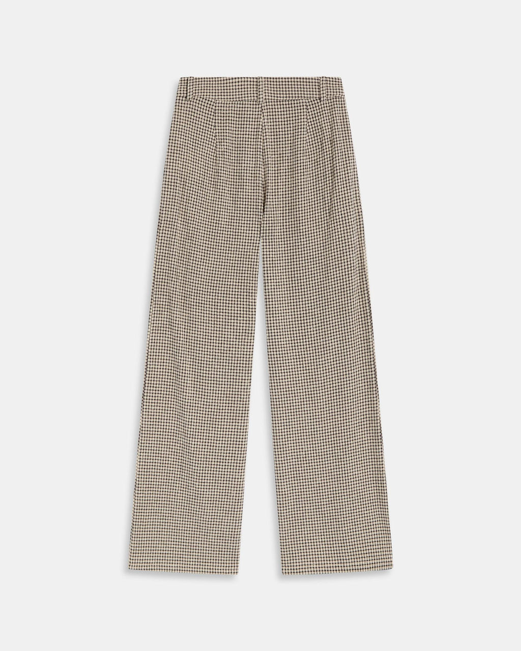 Pantalón Cuadros Bolsillos Seersucker Beige