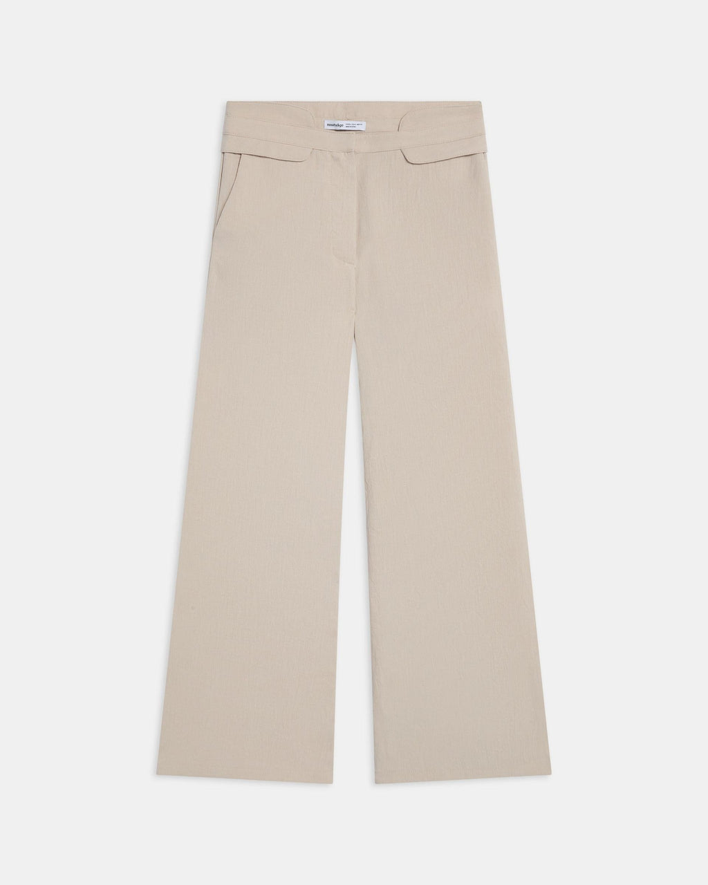 Pantalón Detalle Cinturilla Crudo
