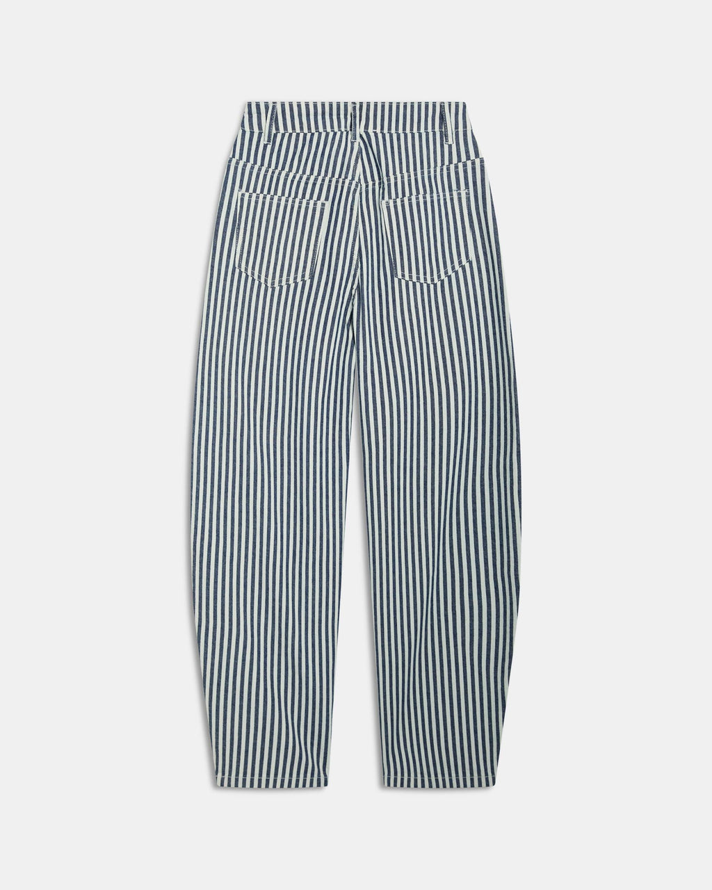 Jeans Balloon Rayas Bicolor Azul Oscuro