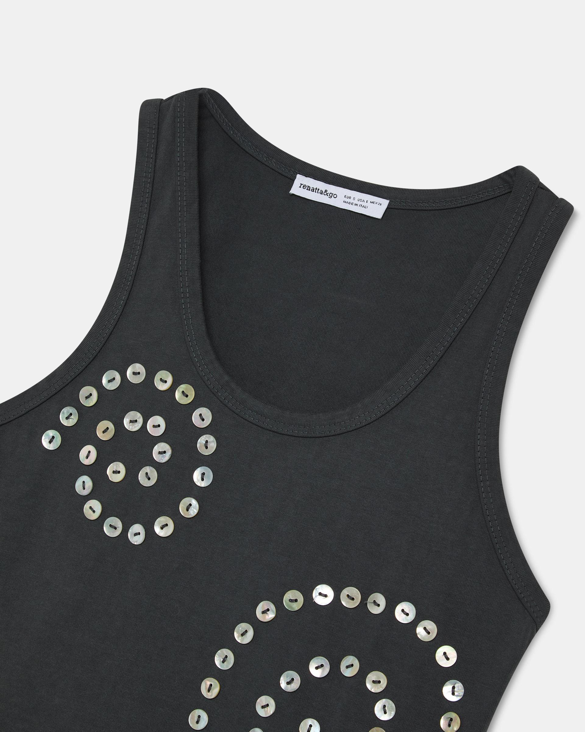 Camiseta Espiral Botones Antracita