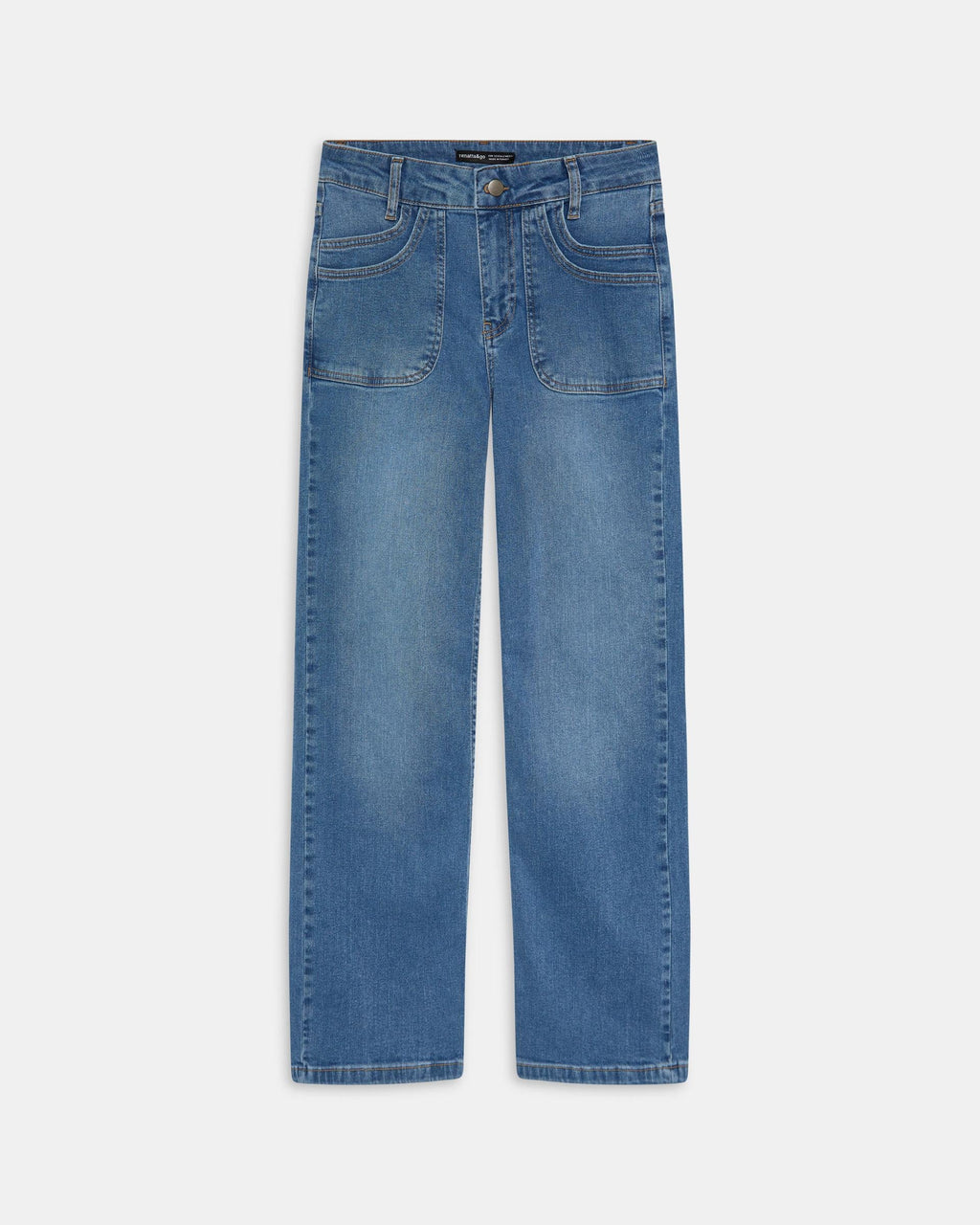 Jeans Cinturilla Doble Bolsillo Azul