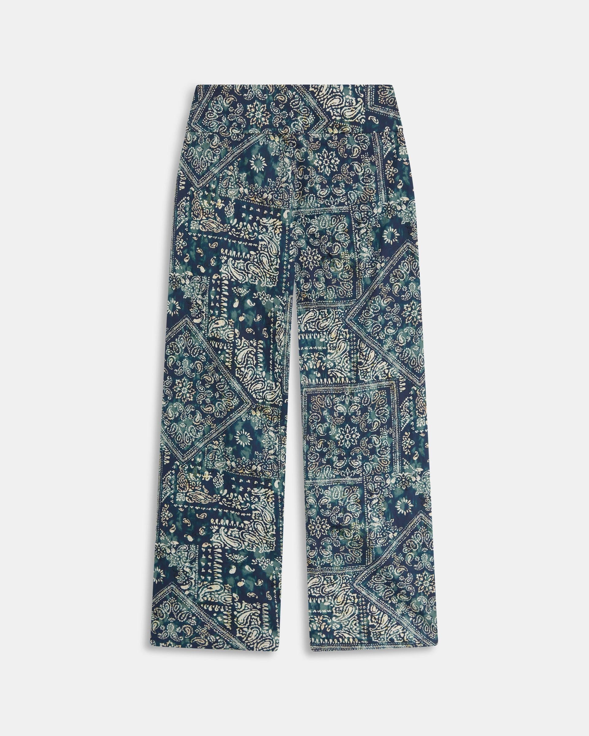 Pantalón Cinturilla Lazada Bandana Azul