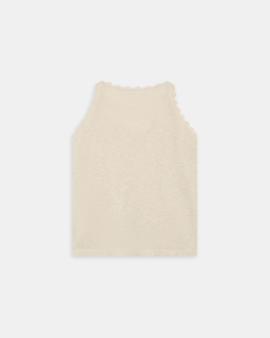 Top Punto Detalles Ondulados Beige