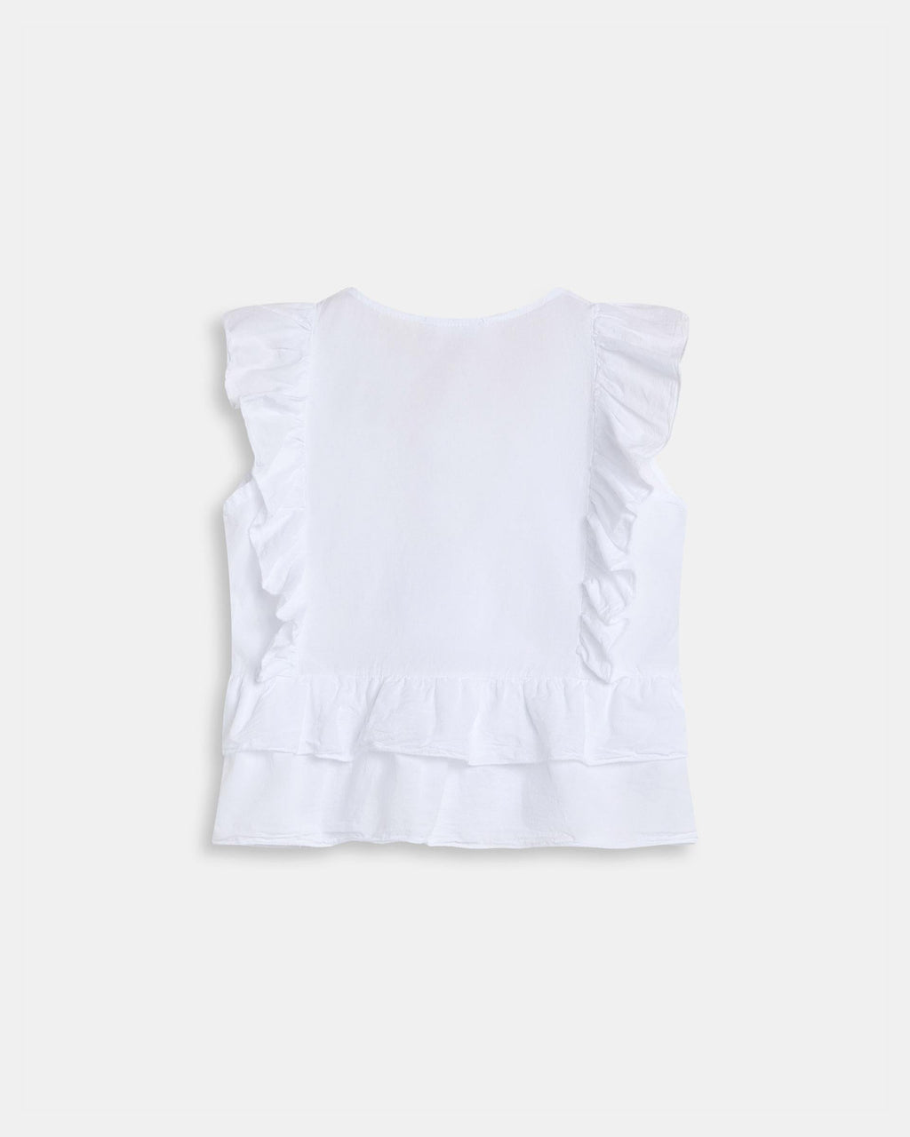 Blusa Cruzada Volantes Blanca