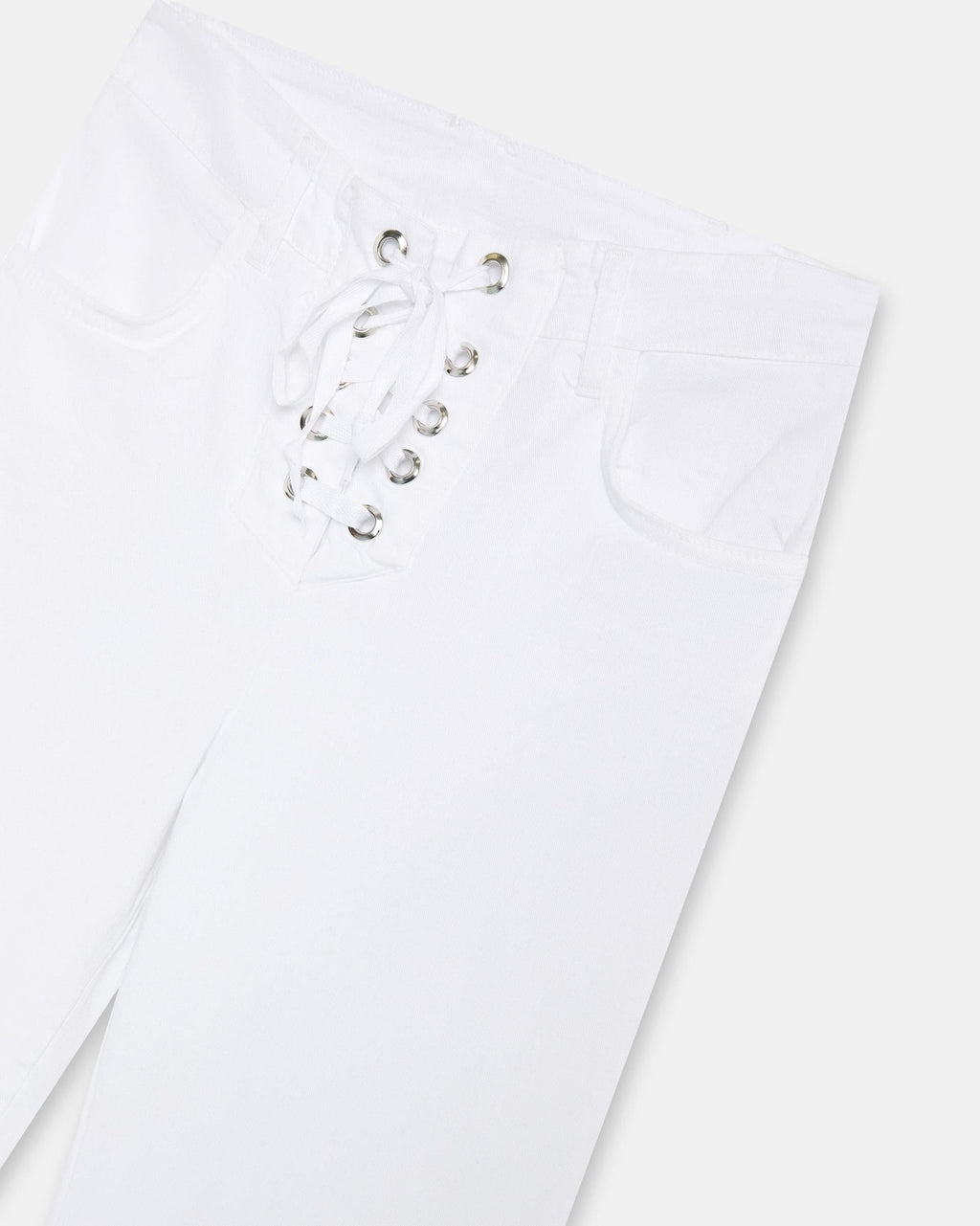 Jeans Eyelets Lazada Blanco