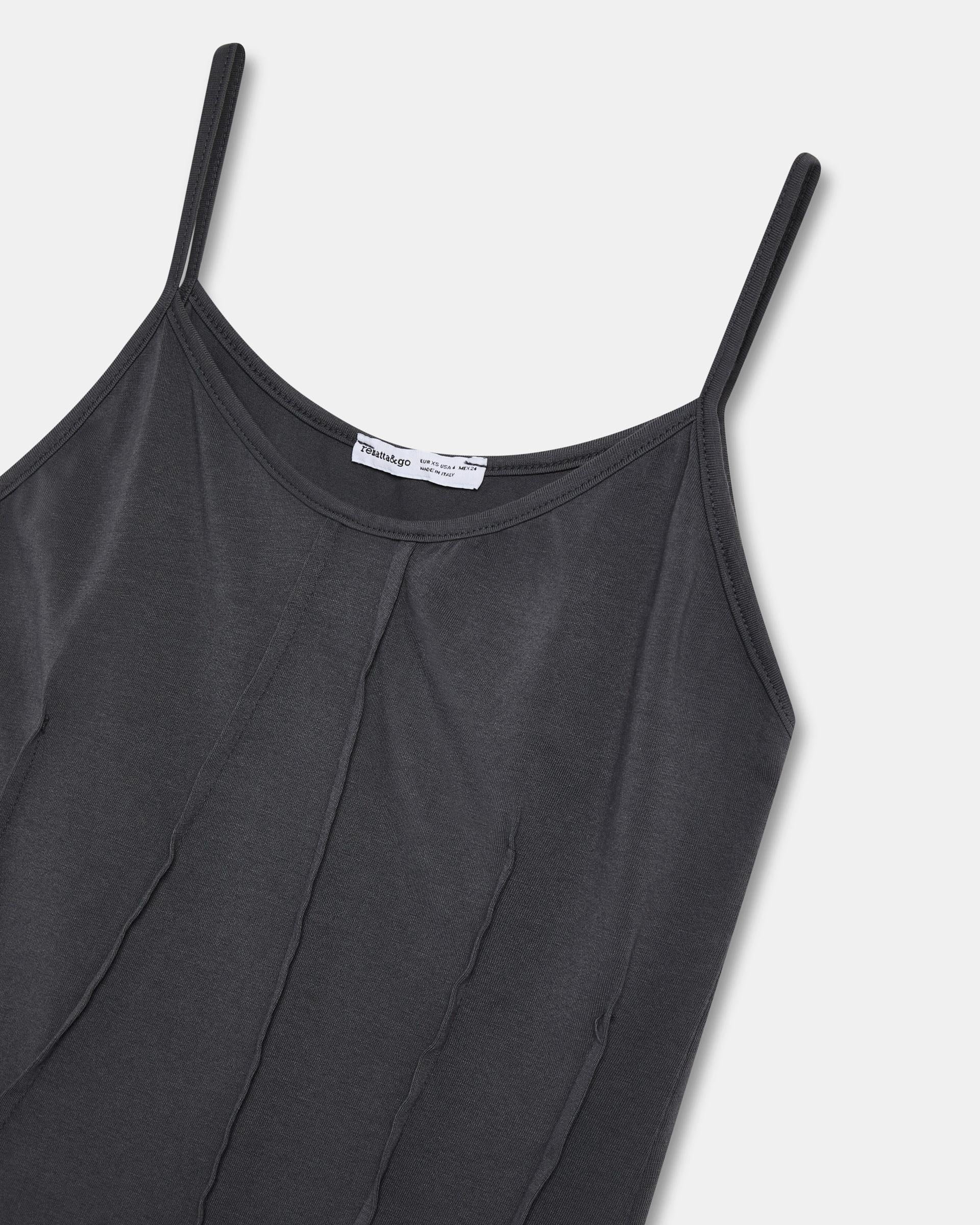 Camiseta Tirantes Nervios Antracita