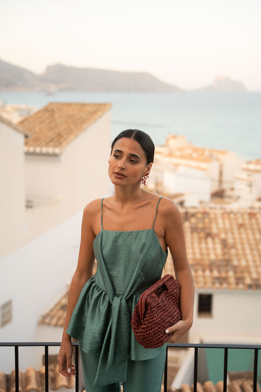 Cartera de rafia | Teja
