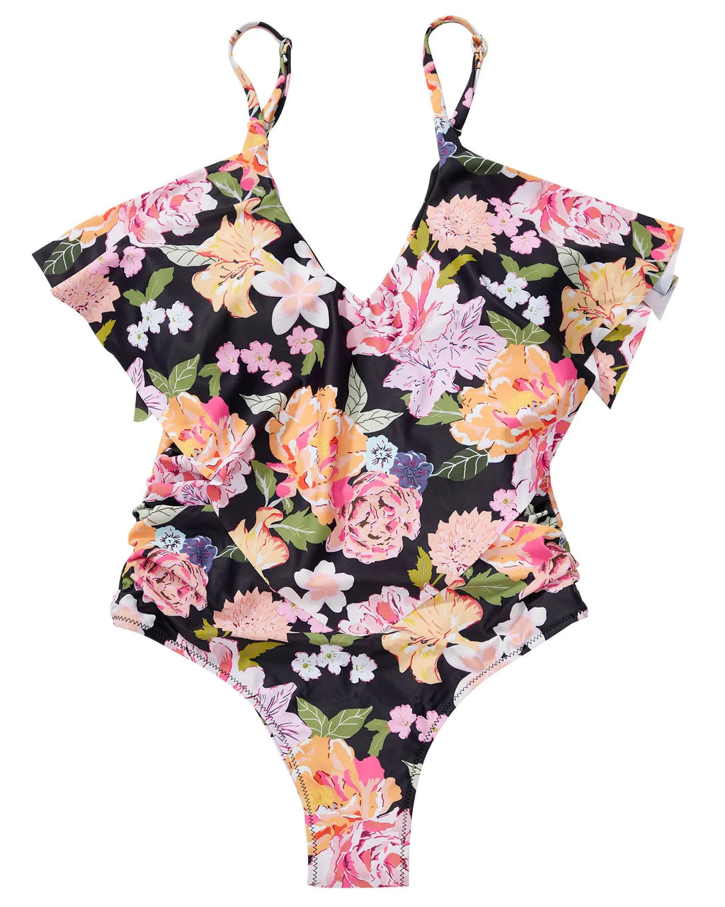 Ruffle One-Piece Ruched Swimsuits