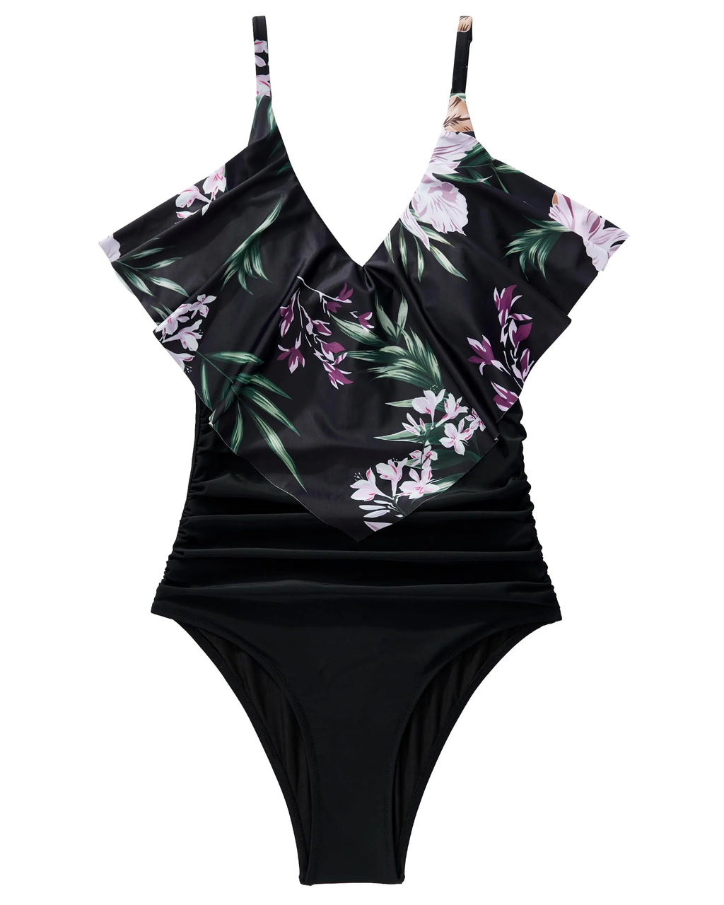 Ruffle One-Piece Ruched Swimsuits