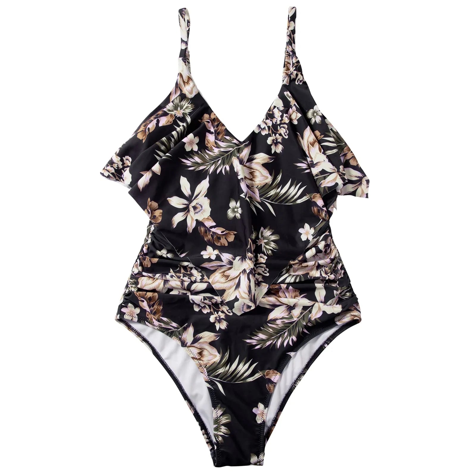 Ruffle One-Piece Ruched Swimsuits