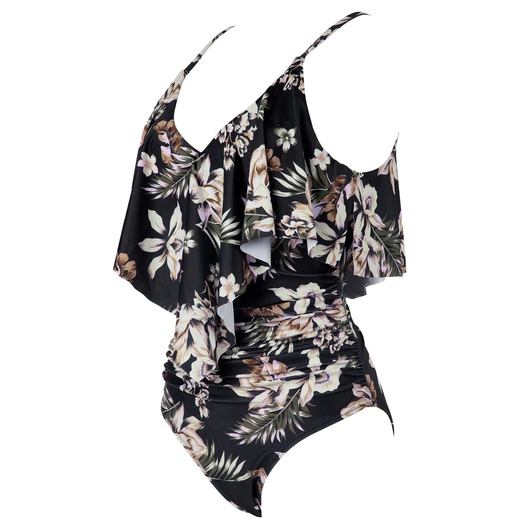 Ruffle One-Piece Ruched Swimsuits