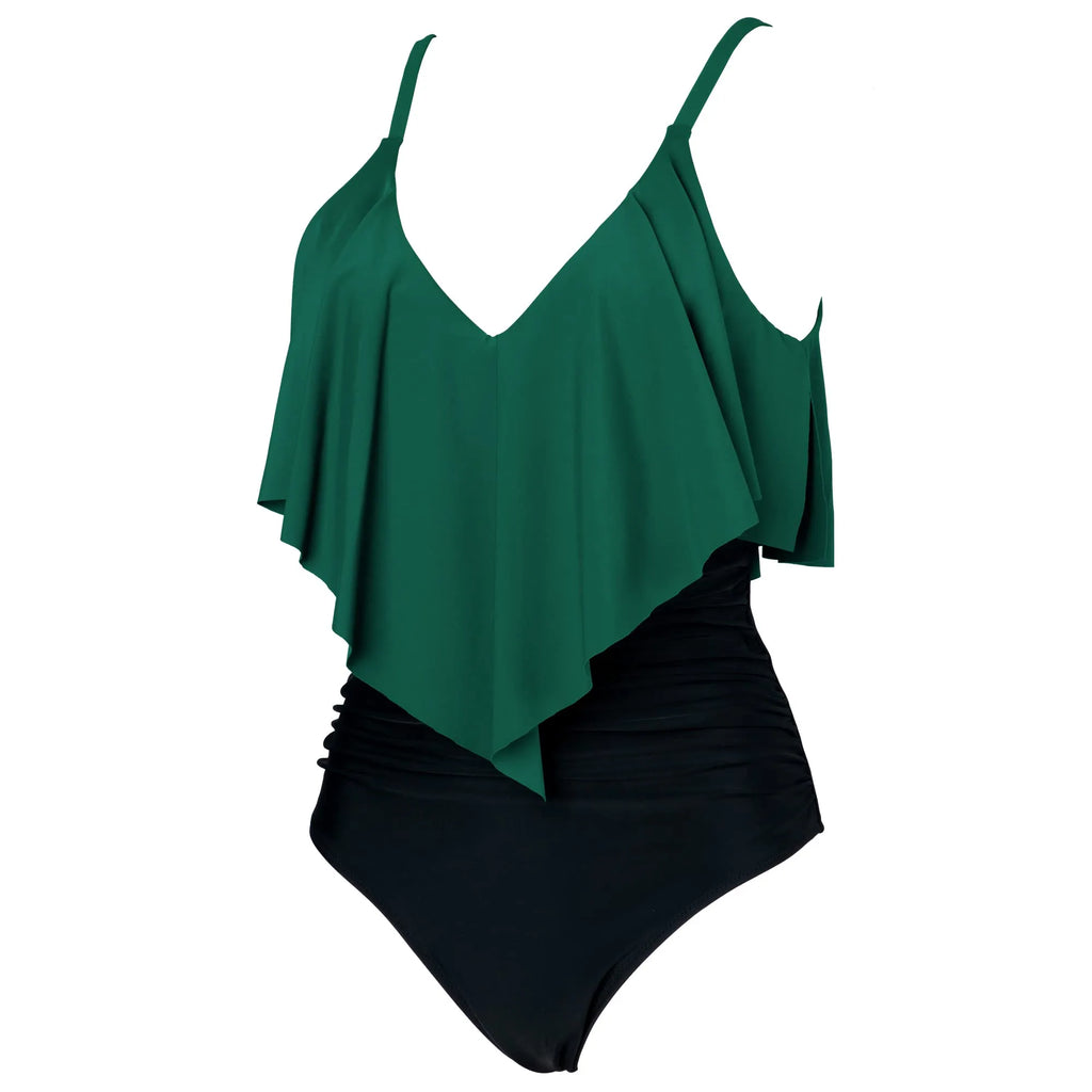 Ruffle One-Piece Ruched Swimsuits