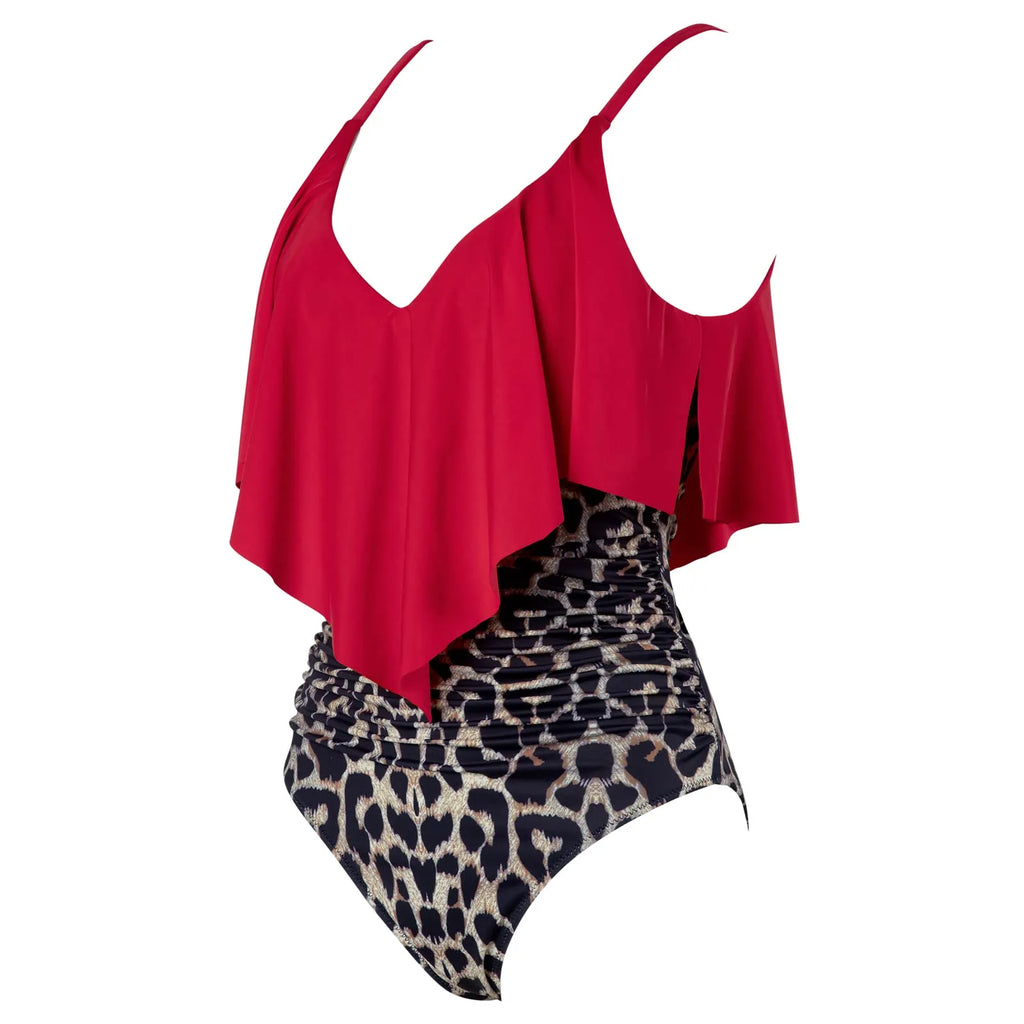 Ruffle One-Piece Ruched Swimsuits