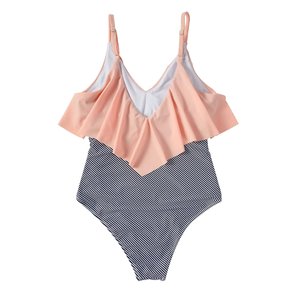 Ruffle One-Piece Ruched Swimsuits