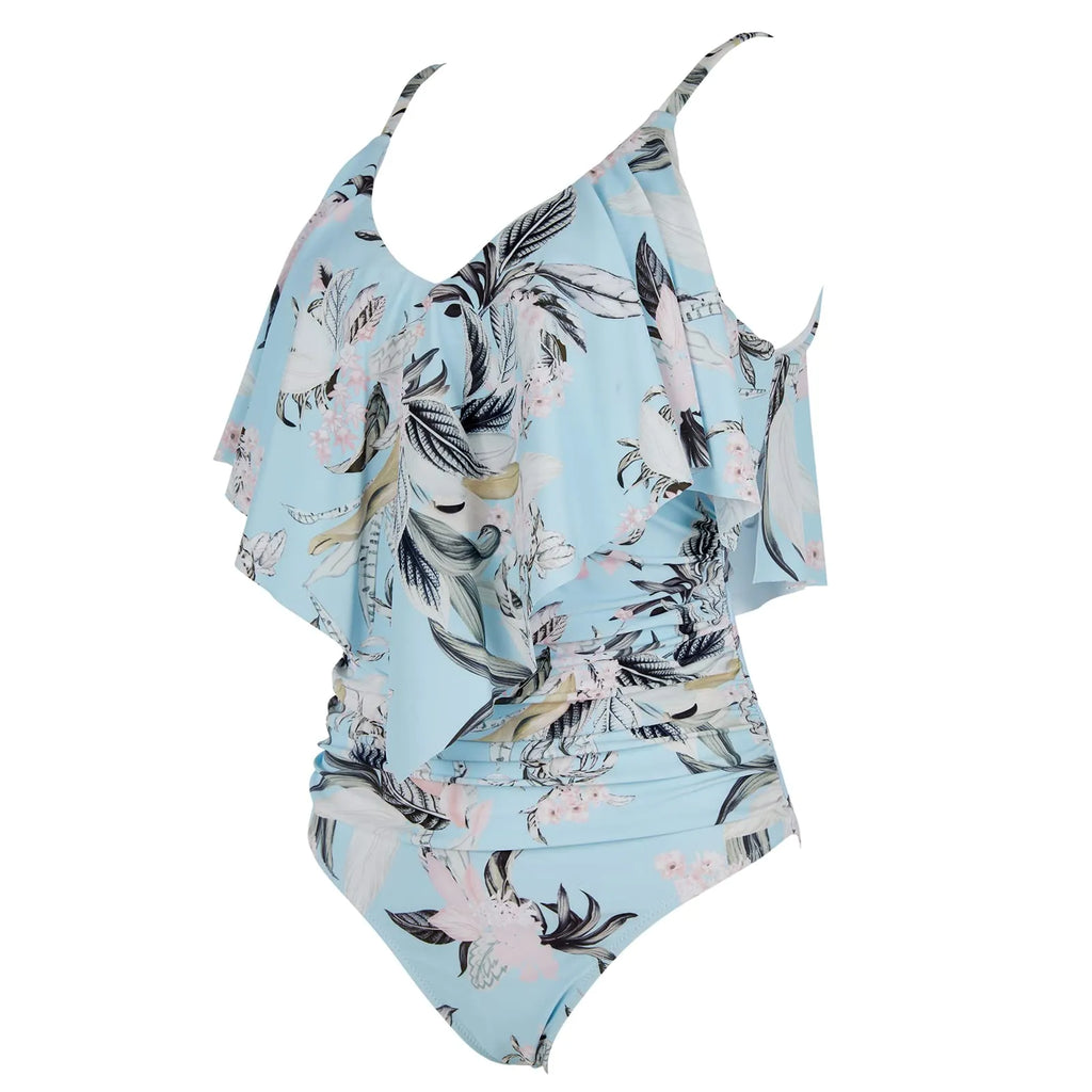 Ruffle One-Piece Ruched Swimsuits