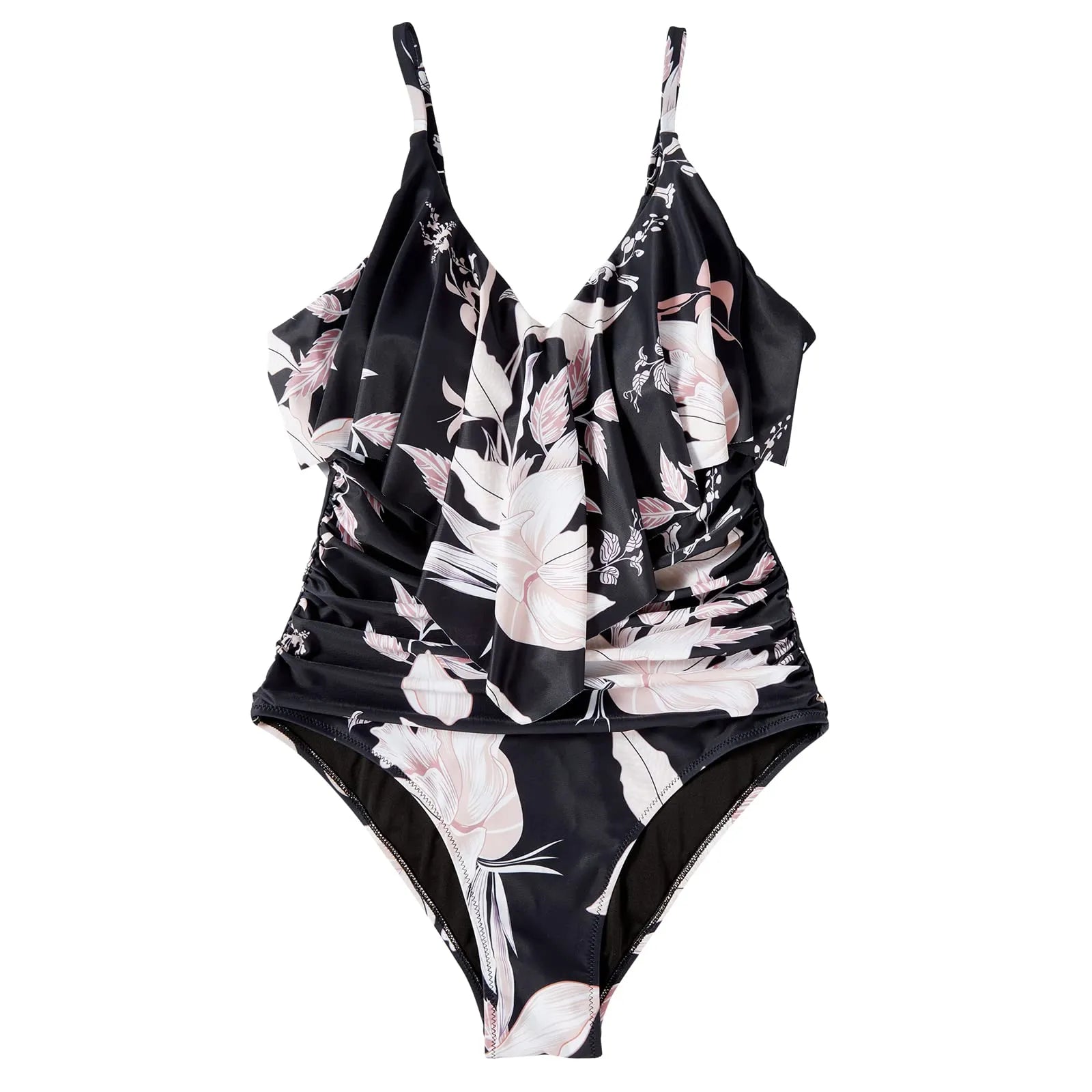 Ruffle One-Piece Ruched Swimsuits