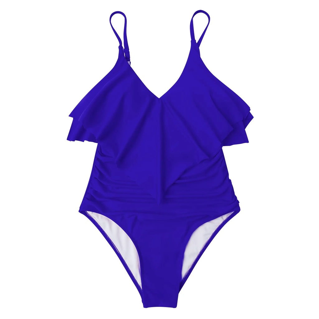 Ruffle One-Piece Ruched Swimsuits