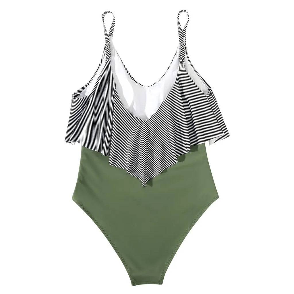 Ruffle One-Piece Ruched Swimsuits