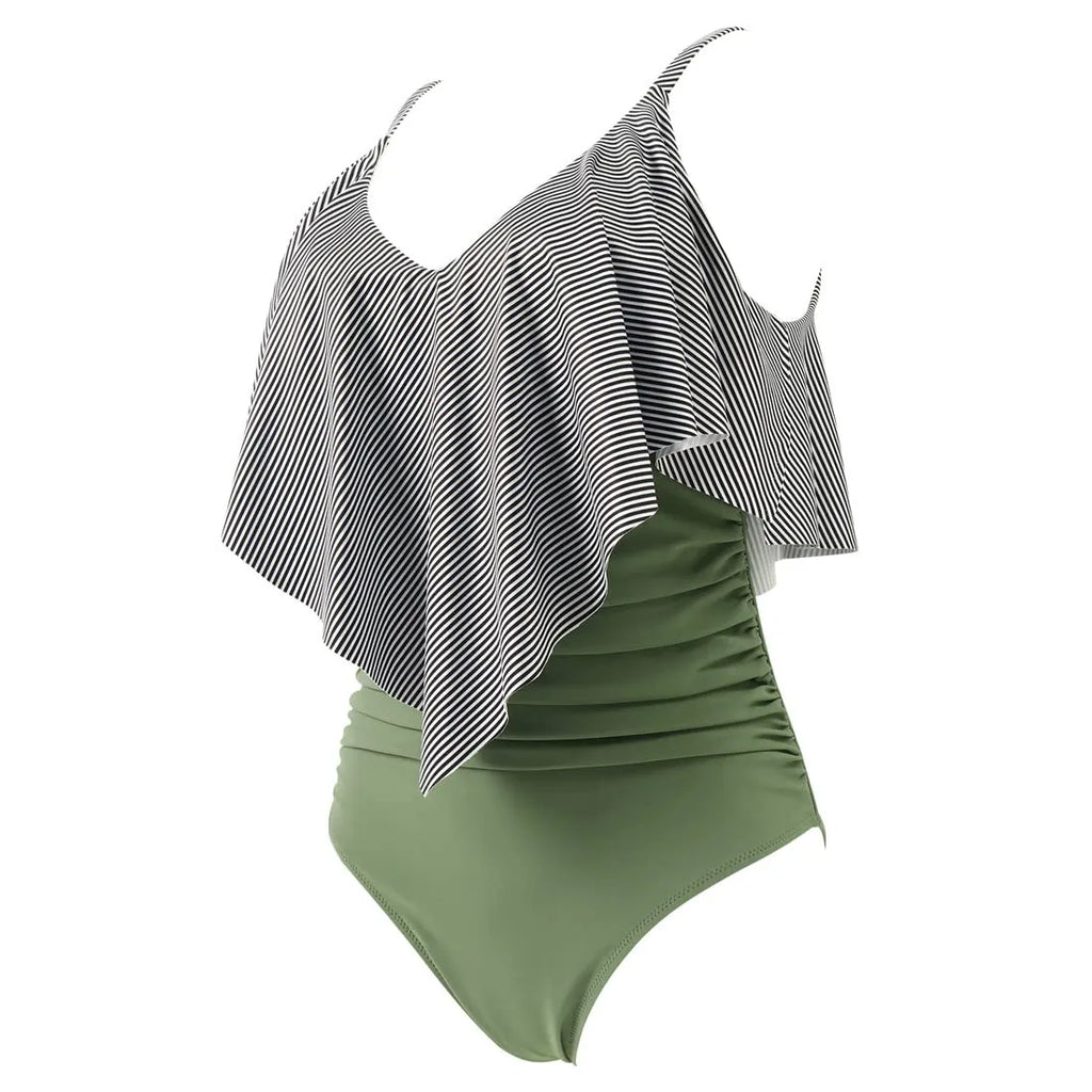 Ruffle One-Piece Ruched Swimsuits