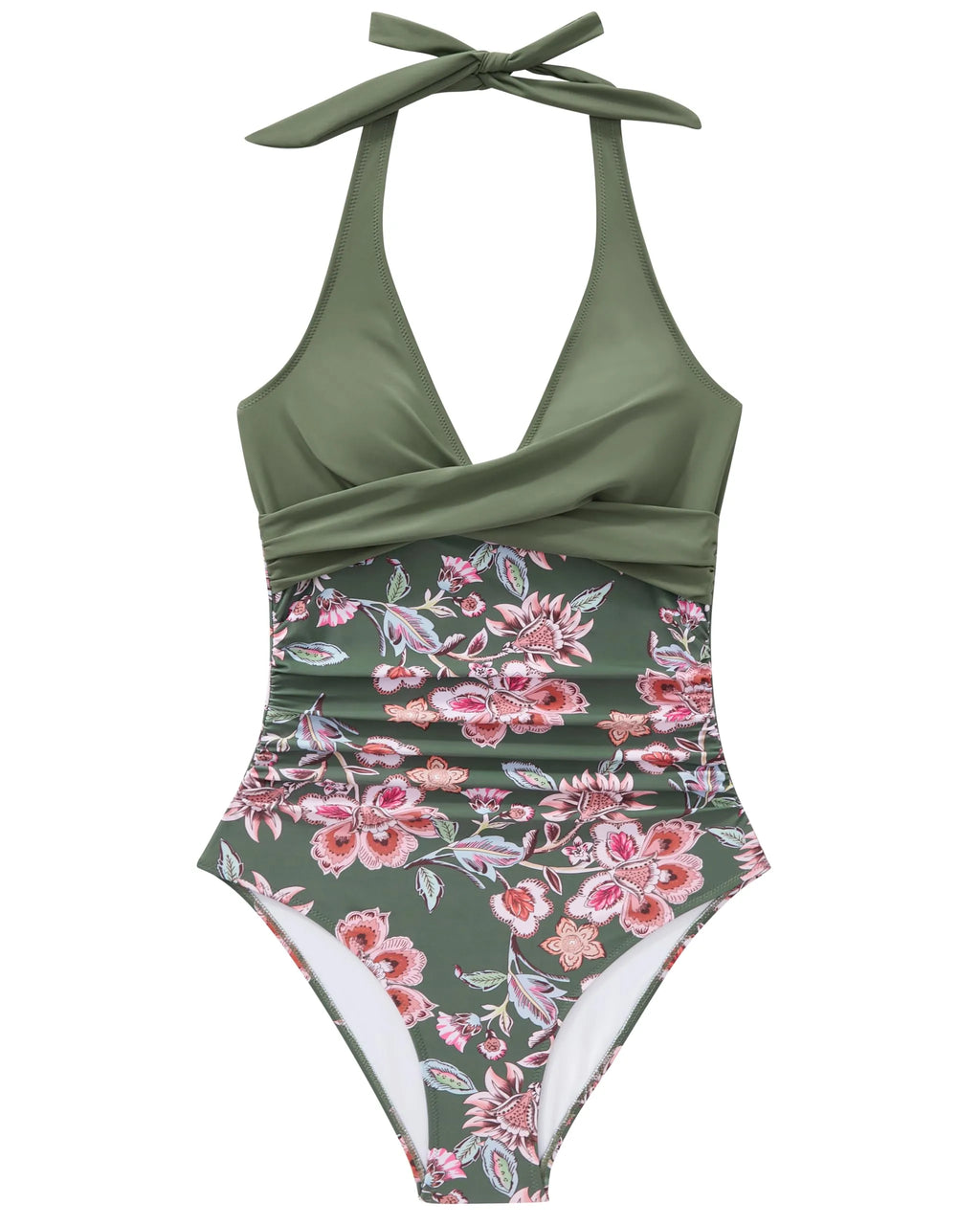 Floral Halter Push-Up Swimsuits