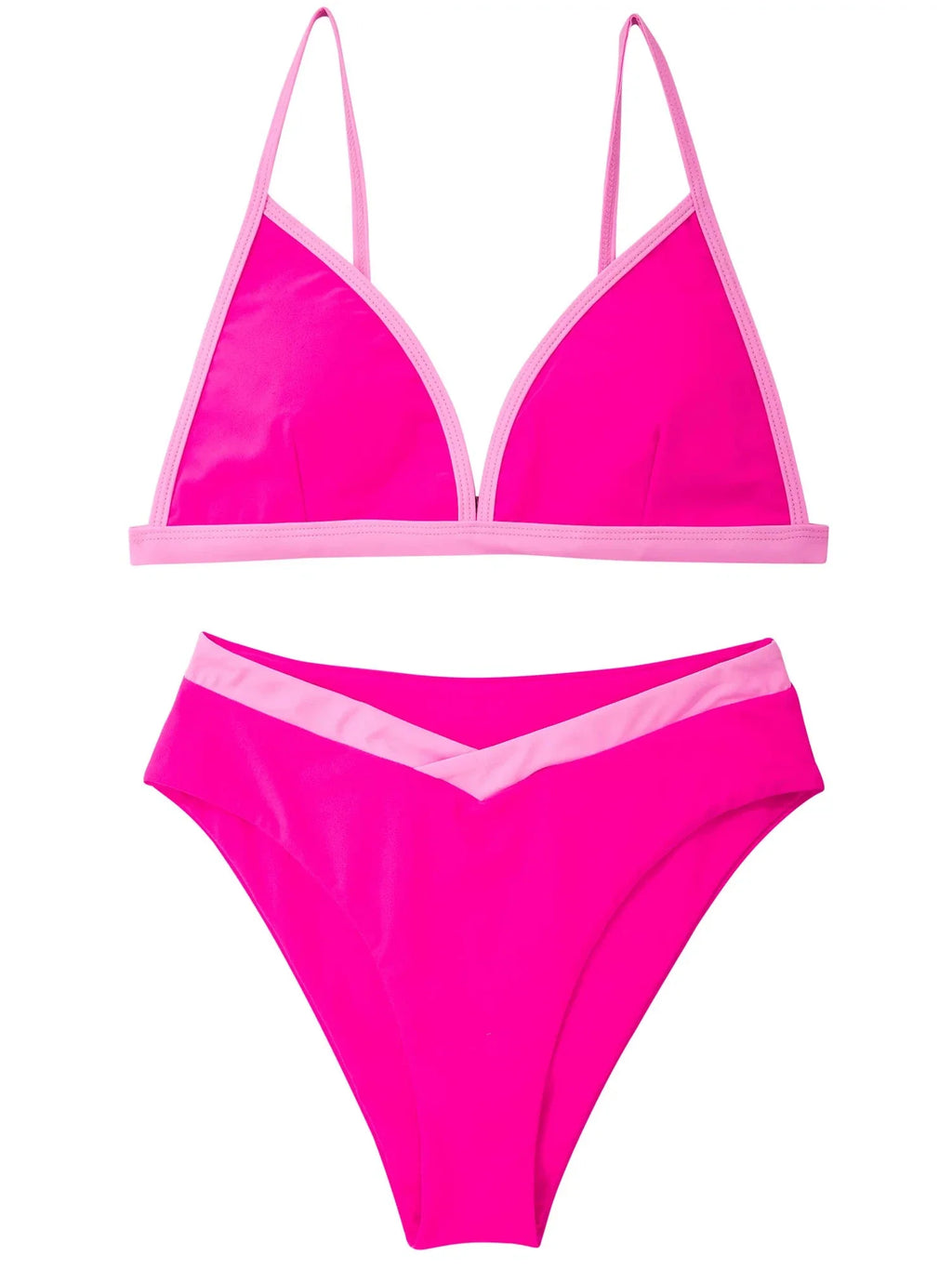 Triangle High Cut Bikini Set